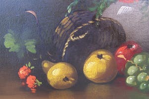 Tilly Moes - Stilleven met klaprozen en fruit. kopen? Bied vanaf 70!