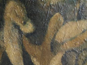 Harry  van der Heyden - Olieverf op jute doek , “Abstracte Naakten” – in originele lijst – 1967 kopen? Bied vanaf 40!