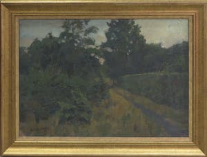 Anton Mauve (jr.) - Olieverf op doek, Laantje langs bos - Ingelijst kopen? Bied vanaf 70!