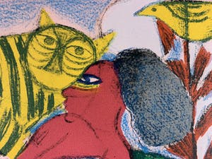 Corneille - kleurenlitho - 'Le tigre amoureux' - 1985 (Hors Commerce) kopen? Bied vanaf 299!