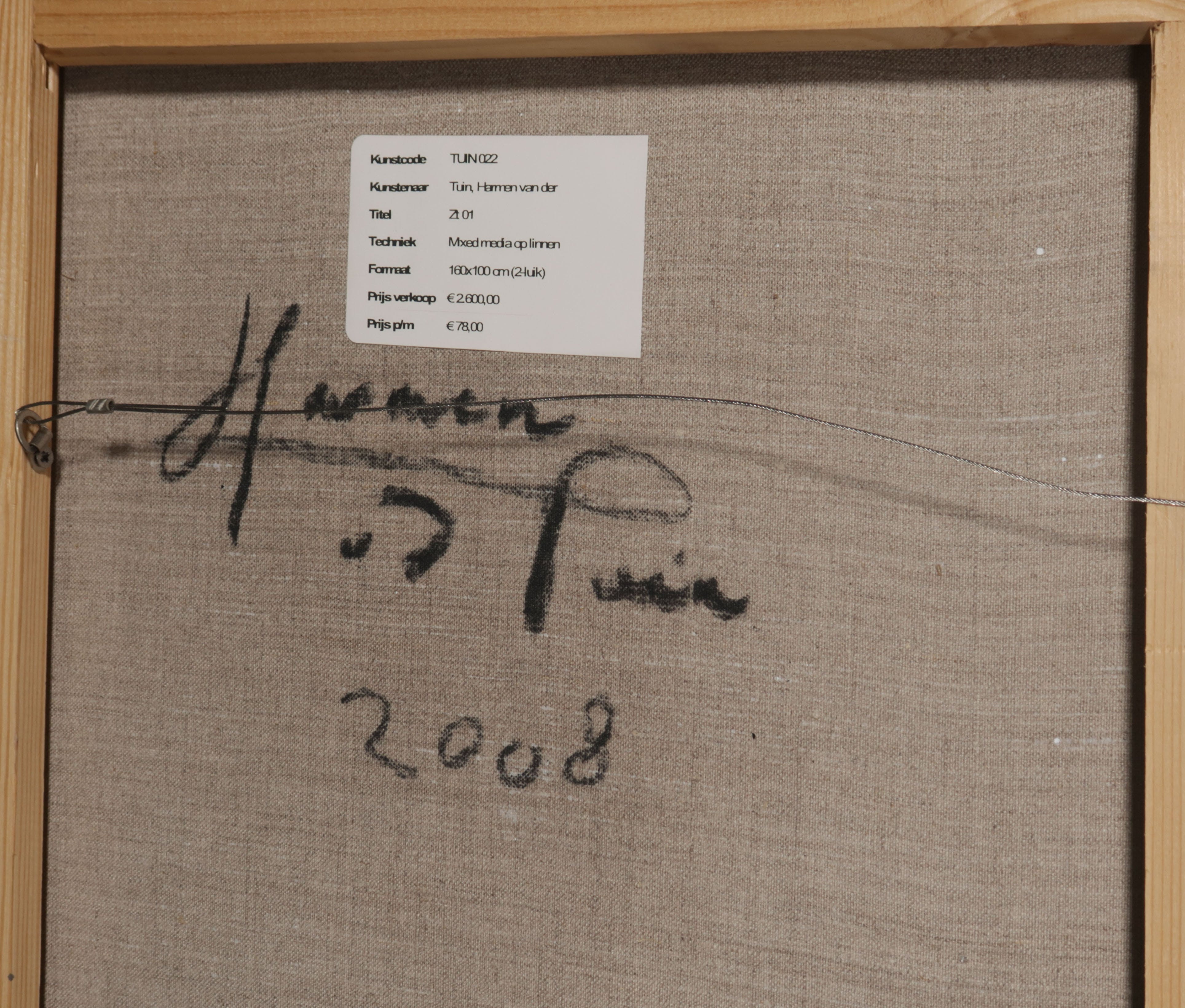 Harmen van der Tuin - Gemengde techniek op canvas, o.a. structuurverf, Z.T. - Groot kopen? Bied vanaf 160!