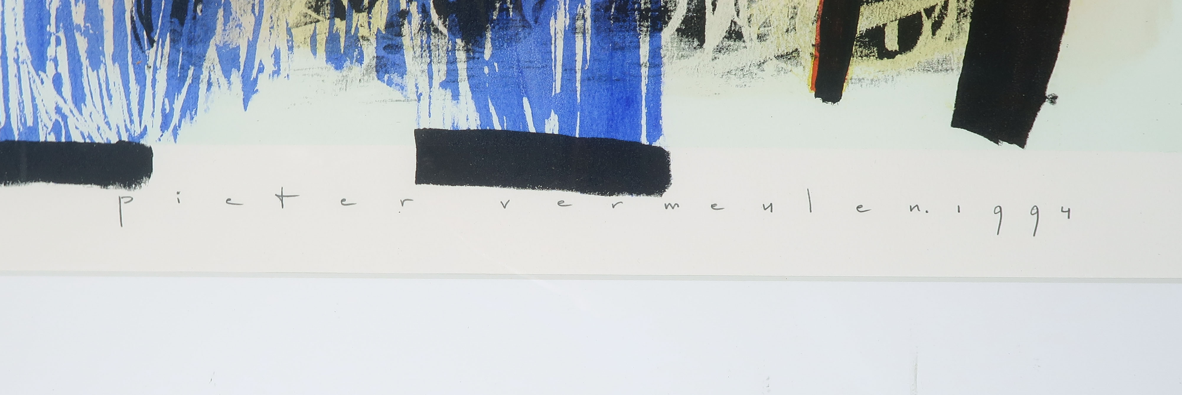 Pieter Vermeulen - Gemengde techniek op papier, Zonder titel - Ingelijst kopen? Bied vanaf 1!