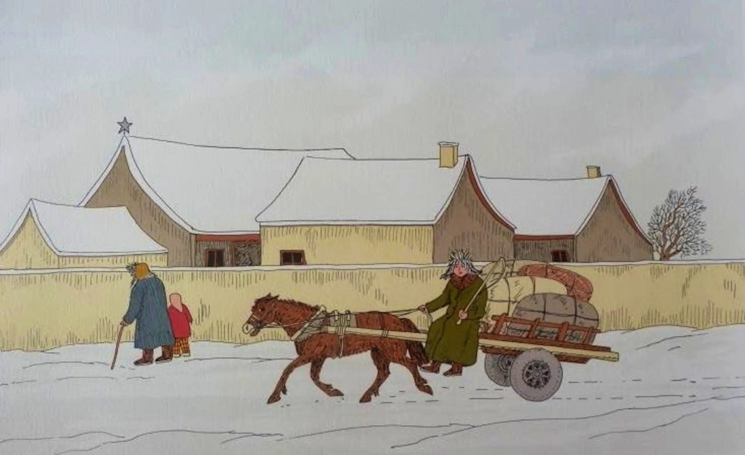 Vincent Haddelsey - Kleurenlitho WINTERSCENE Handgesigneerd kopen? Bied vanaf 69!