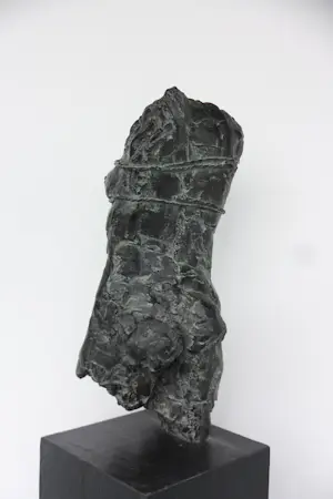 Kiny Copinga - Brons, Vrouwelijke torso in draad gewikkeld (Groot!) kopen? Bied vanaf 1400!