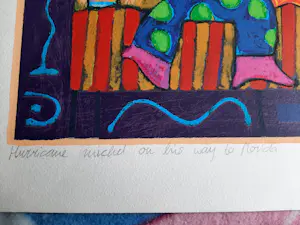 Clemens Briels - Zeefdruk, Hurricane Michel is on his way to Florida kopen? Bied vanaf 100!