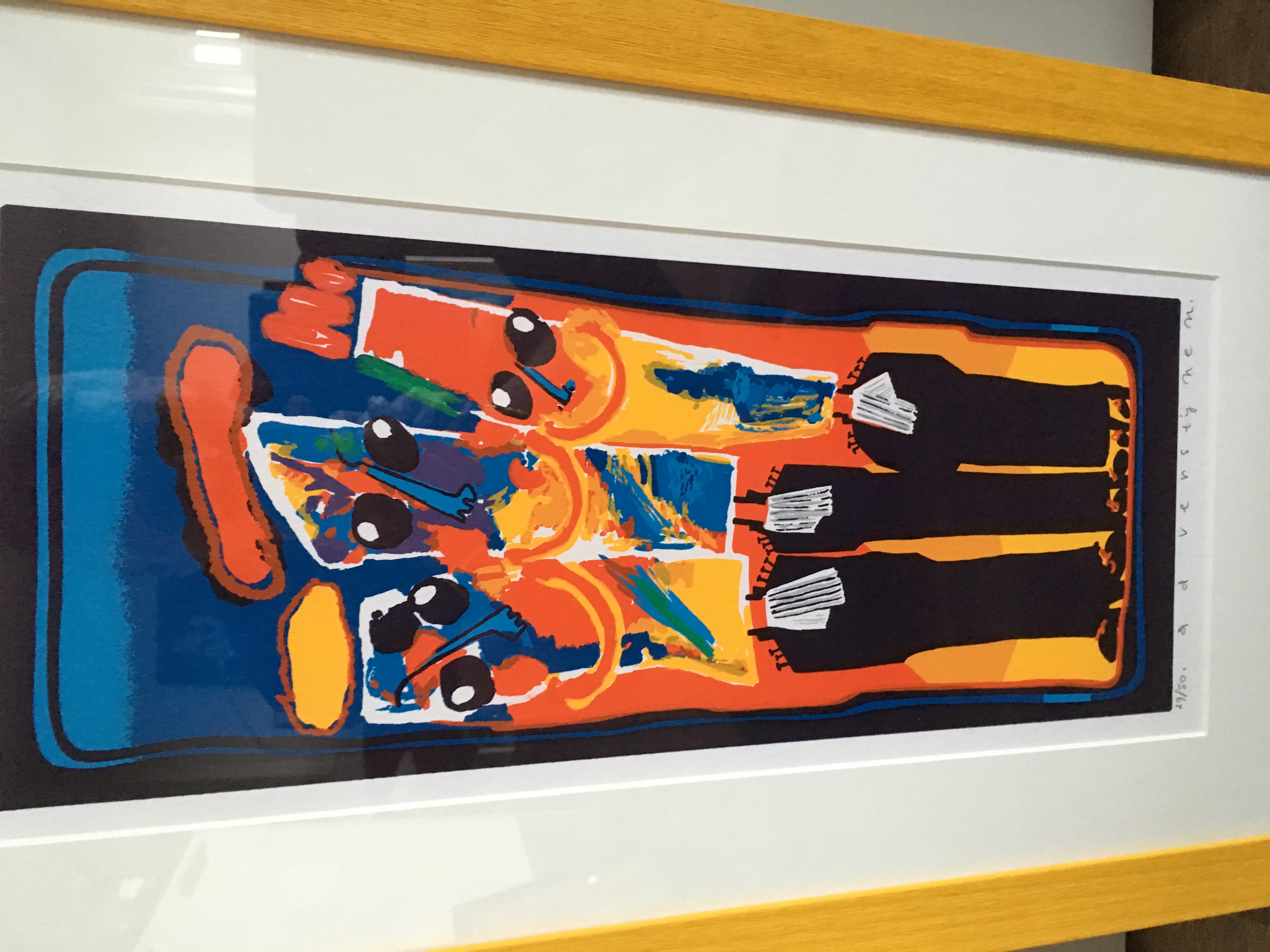 Ad Verstijnen - Kleurenlitho met 3 rechtsgeleerden, ingelijst. kopen? Bied vanaf 75!