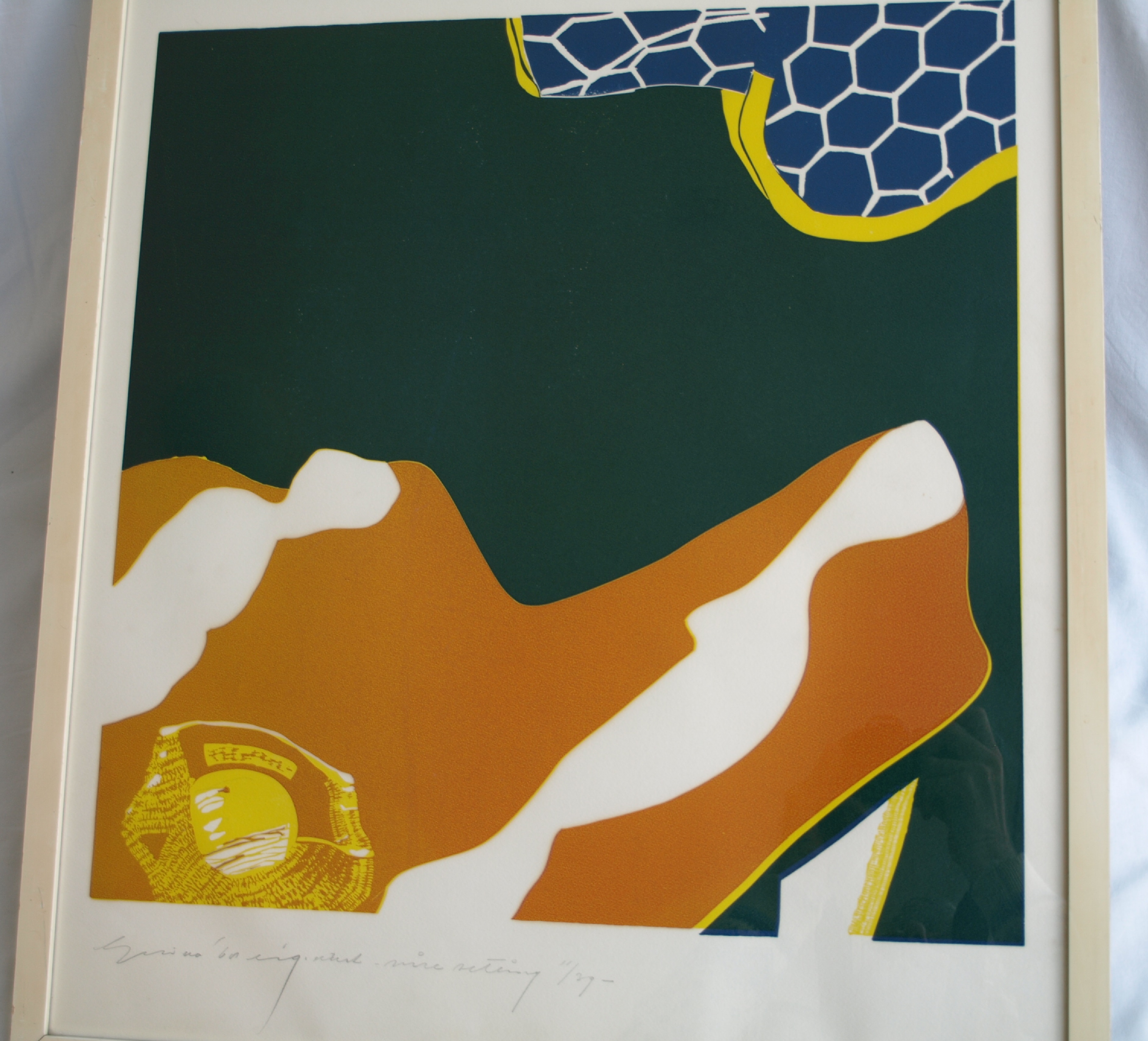 Niet of onleesbaar gesigneerd - Zeefdruk , Zonder titel - gesigneerd & ingelijst - 1968  kopen? Bied vanaf 1!