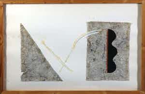 Tjeng Sit Oey - Collage, Zonder titel - Ingelijst verkocht voor € 50!