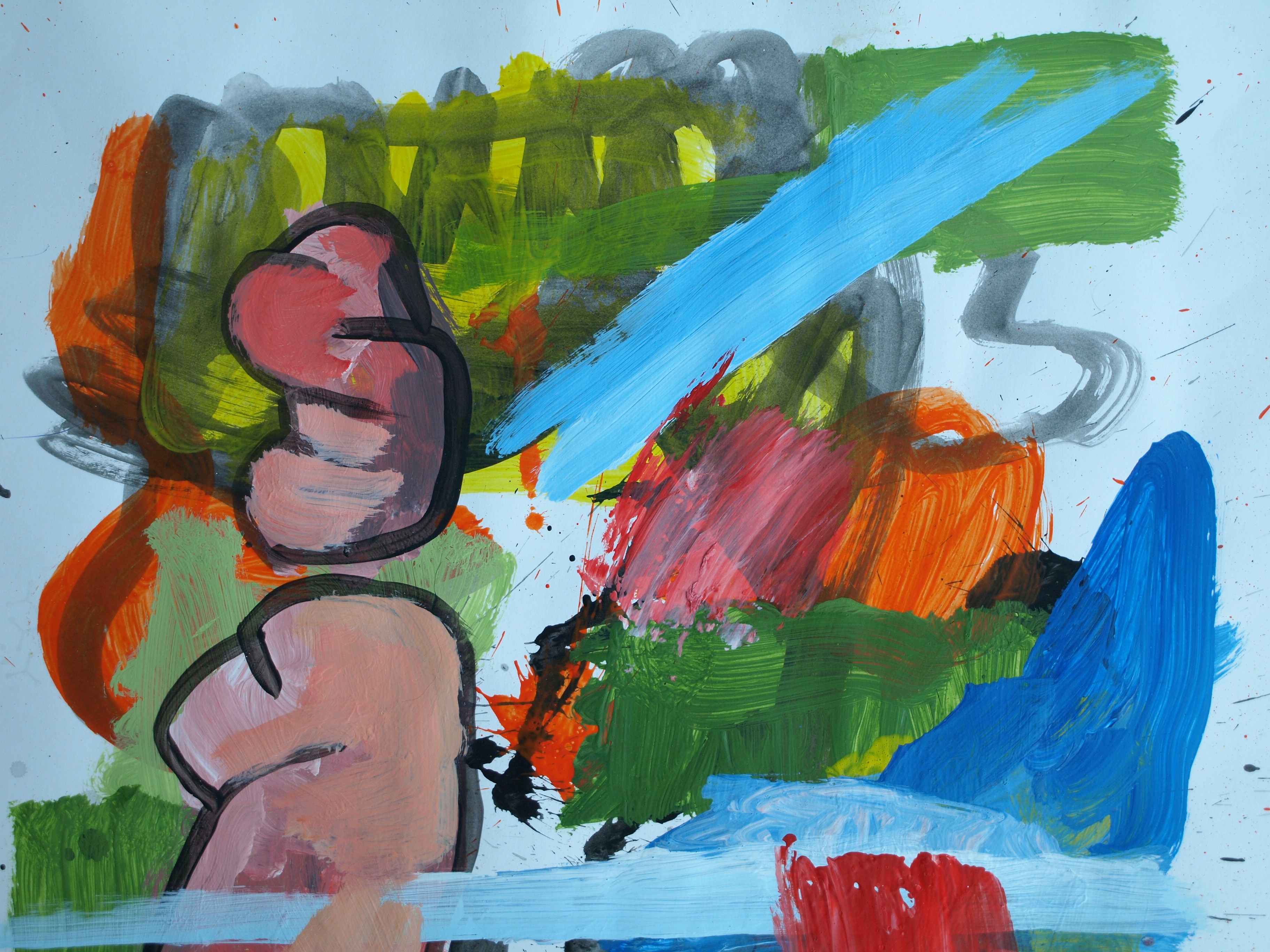 Peter Klashorst - Acrylverf op papier - Landschap - 2016 kopen? Bied vanaf 50!