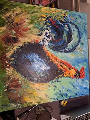 Niet of onleesbaar gesigneerd - Mooie haan kopen? Bied vanaf 1!