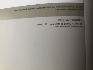 Paul van Dongen - Ets PIETA uit 2001- met het boek Pieta. kopen? Bied vanaf 150!