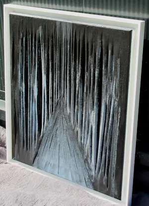 Jeroen Henneman - Ingelijste acrylverf : weg I (nieuwe lijst!) kopen? Bied vanaf 1895!