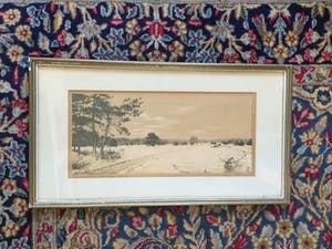 Buy Jan Voerman (jr.) - B9254 - Voor de heide Blaricum Winter? Bid from 10!