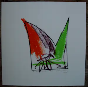 Simon Vinkenoog - Krijttekening: Vive la couronne - 1993 kopen? Bied vanaf 150!