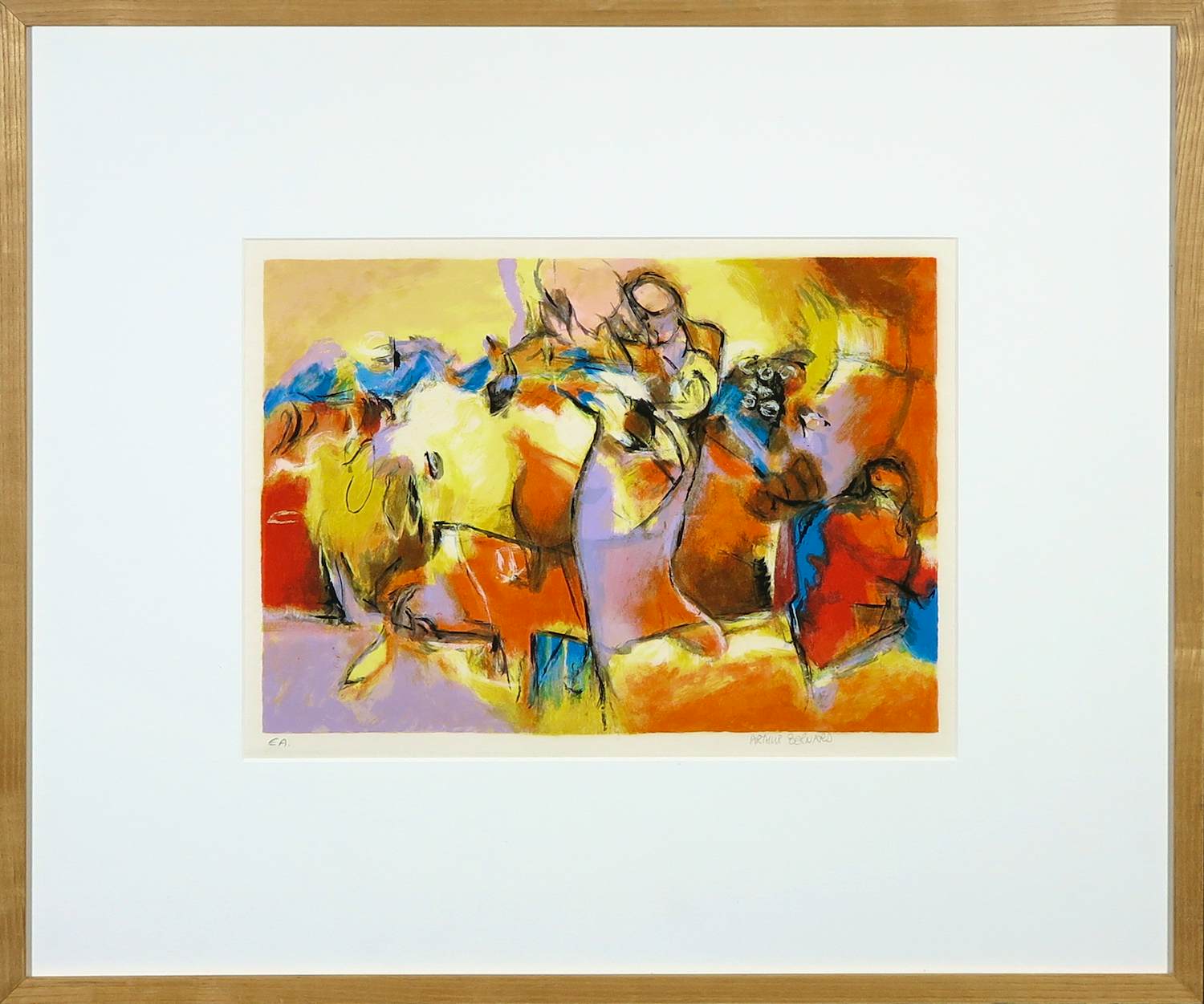 Arthur Bernard - Zeefdruk, Pink face - Ingelijst kopen? Bied vanaf 50!