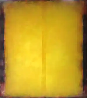 Ton Frenken - Acryl op doek, Geel veld met baan (Zeer groot) verkocht voor € 350!