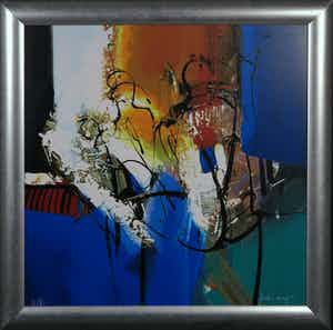 Peter Meijer - Zeefdruk op paneel, Zonder titel - Ingelijst verkocht voor € 60!