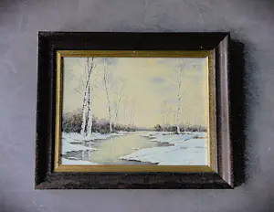 Louis Willem van Soest - Sfeervol, omstreeks 1920 geschilderde Gouache "winterlandschap" in lijst kopen? Bied vanaf 248!