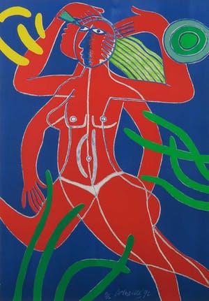 Corneille - Litho, Jeux de l'air et de l'eau - Ingelijst (Groot) kopen? Bied vanaf 350!