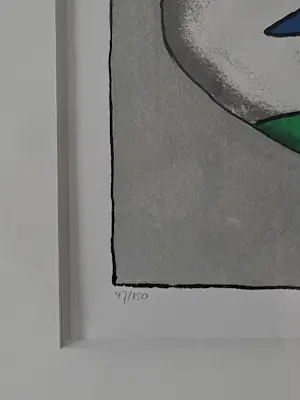 Corneille - Blauwe vogel en ei - Gesigneerd - 2001 kopen? Bied vanaf 300!