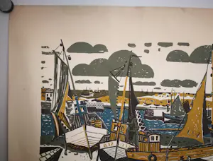 Gustave Camus - Zeehaven. Vissersboten. kopen? Bied vanaf 69!