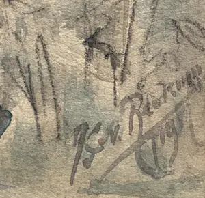 Niet of onleesbaar gesigneerd - aquarel - 'Bomen aan Vaart' - 1907 kopen? Bied vanaf 1!