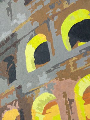 Niet of onleesbaar gesigneerd - Colosseum te Rome bij nacht kopen? Bied vanaf 1!