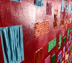 Pim Lenos - Olieverf op doek, Geometrische compositie (Groot) kopen? Bied vanaf 500!