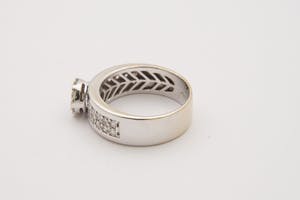 2517- Opvallende diamanten Fantasiering- 18karaats witgoud - ca 1.15 ct briljant kopen? Bied vanaf 610!