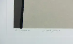 Fon Klement - Boardsnede op papier, Table grise - Ingelijst kopen? Bied vanaf 90!