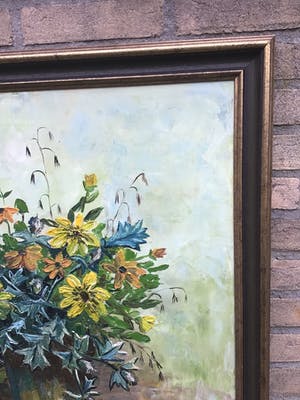 Niet of onleesbaar gesigneerd - Pot met bloemen kopen? Bied vanaf 1!