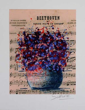 Wilhelm Schlote - Kleurengiclee BEETHOVEN Handgesigneerd. kopen? Bied vanaf 45!