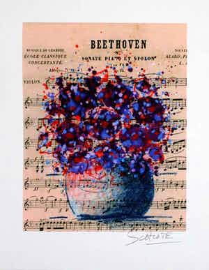 Wilhelm Schlote - Kleurengiclee BEETHOVEN Handgesigneerd. verkocht voor € 45!