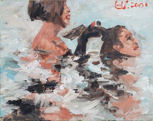 Ernst Voss - Olieverf op doek (2001) - Ingelijst kopen? Bied vanaf 115!