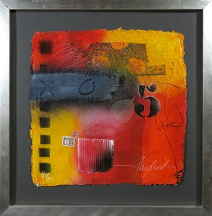 Theo Koster - Zeefdruk en collage, Zonder titel - Ingelijst kopen? Bied vanaf 1!