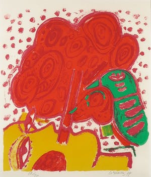 Corneille - Litho, Profil à l'oiseau - Ingelijst kopen? Bied vanaf 200!