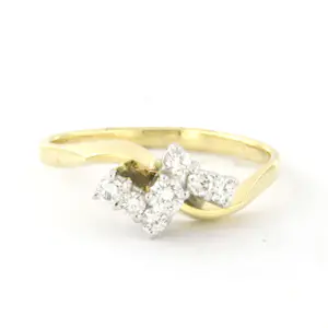 14k bicolour gouden ring met briljant geslepen diamant tot. 0.25ct – F/G - VS/SI kaufen? Bieten Sie von 275!