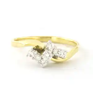 14k bicolour gouden ring met briljant geslepen diamant tot. 0.25ct – F/G - VS/SI kaufen? Bieten Sie von 275!
