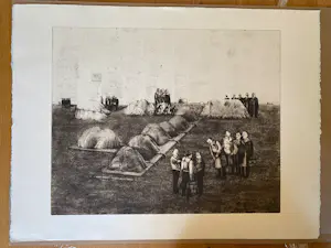 Leon Golub - Lot van 9 grafische werken (o.a. Golub, Einhoff, Kressel, Merz) kopen? Bied vanaf 60!