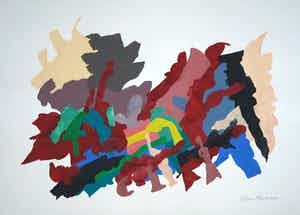 Henri Plaat - Gouache, Zonder titel (Groot) verkocht voor € 80!