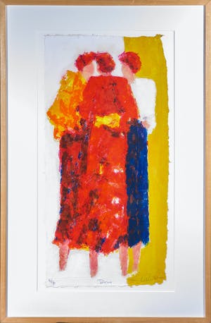 Wil Willemsen - Zeefdruk op geschept papier, Talking - Ingelijst (Groot) kopen? Bied vanaf 50!