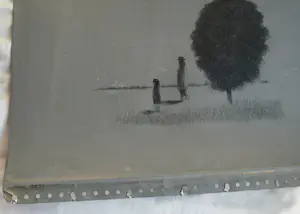 Metten Koornstra - Originele drukplaat , “Man met kind bij boom” – 1972 kopen? Bied vanaf 20!