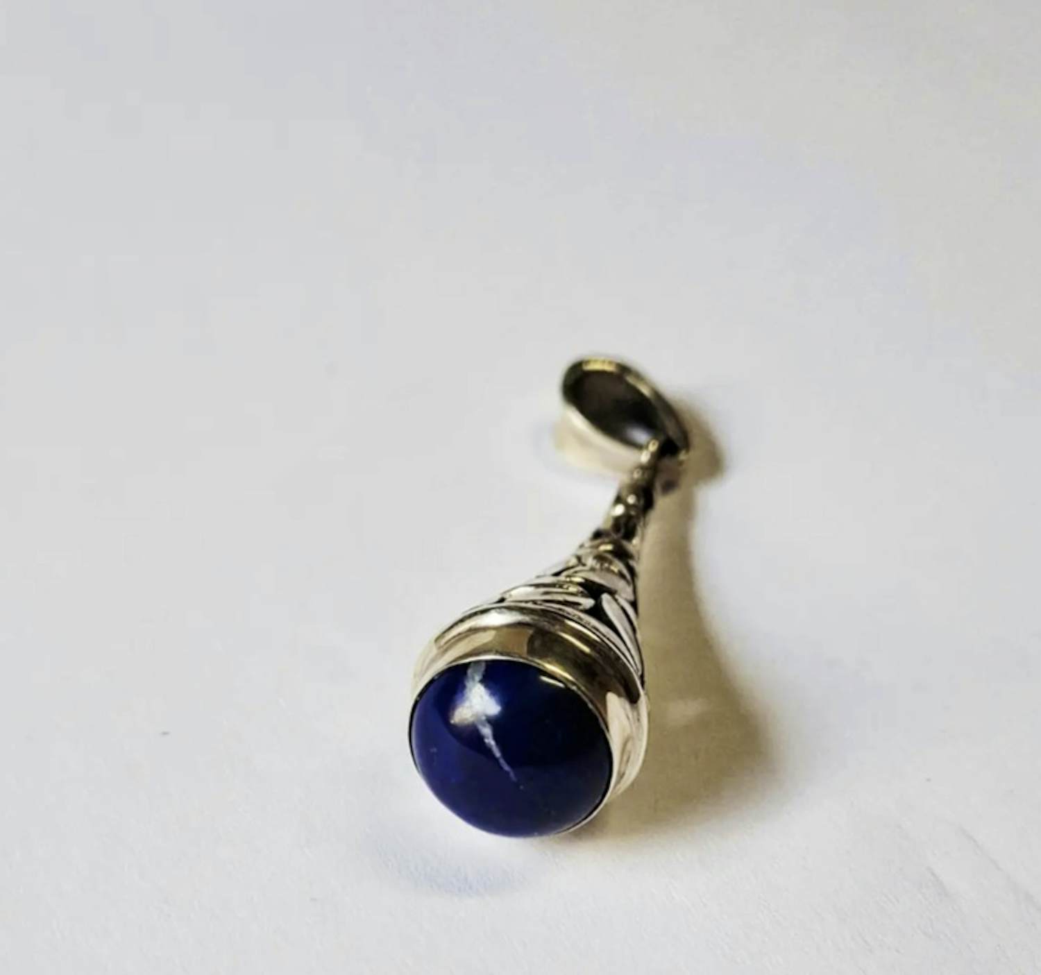 Nieuwe zilveren Byzantijnse Bungel hanger , met lapis lazuli kopen? Bied vanaf 70!