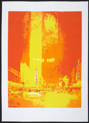 Niet of onleesbaar gesigneerd - Zeefdruk, Little city kopen? Bied vanaf 1!