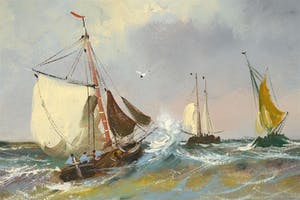 Harrij van Dongen - Olieverf - Zeegezicht kopen? Bied vanaf 135!