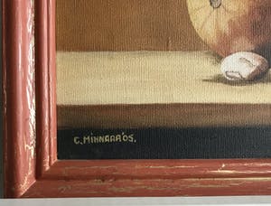 Niet of onleesbaar gesigneerd - Herfstachtig stilleven met pompoen en kan kopen? Bied vanaf 1!