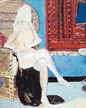 Jasper Krabbe - Naakt in stoel, zeefdruk verkocht voor € 95!