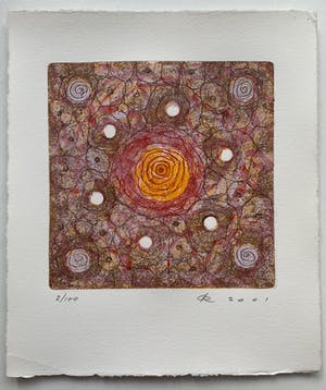 Rob de Graaf - ets/houtsnede | 'Unus Mundus' | 2001 kopen? Bied vanaf 75!