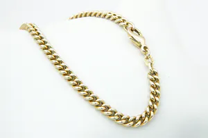 Elegante 14 karaats geel-gouden dames armband met gourmette schakel kopen? Bied vanaf 360!