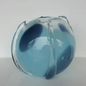 Bernard Heesen - Grote ronde glazen blauwe vaas kopen? Bied vanaf 300!